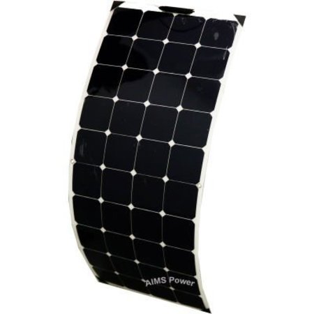 AIMS POWER Monocrystalline Solar Panel, 130 W, 22V, 5.91 A, 64 Cells, MC4 PV130SLIM